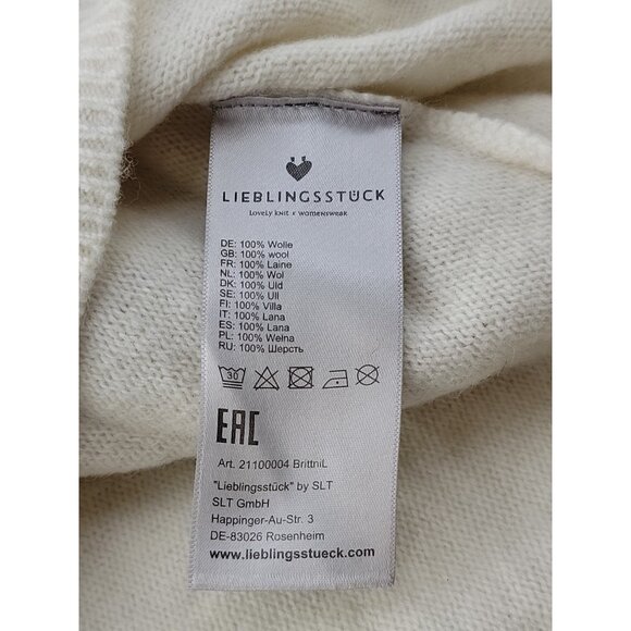 Lieblingsstuck Women’s Sweater Sz 38 M Wool Knit LS Pullover Black Star German - Picture 13 of 15